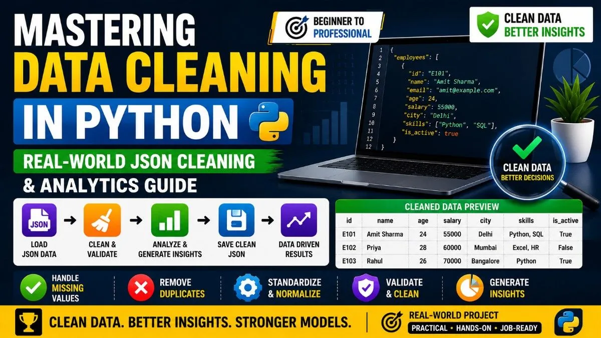Mastering Data Cleaning in Python: Real-World JSON Cleaning & Analytics Guide for Beginners